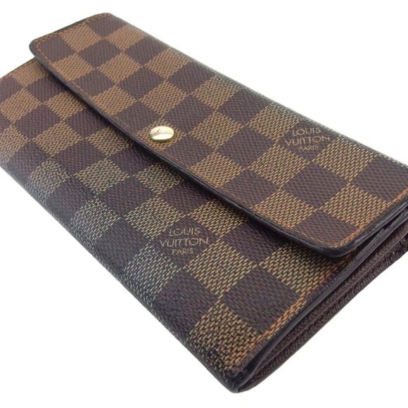 LOUIS VUITTON Purse Brown beige gold Women N61734 Authentic secondhand